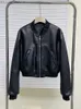 Felpe con cappuccio da donna Felpe Bomber da donna alla moda giacca corta in pelle dal taglio chic Giacca da moto da donna con colletto in piedi Giacca da corsa gotica Z230726