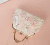 Sacs de soirée femmes dentelle rose Lolita perle cadre perlé dame fourre-tout Vintage solide sac transparent sac à main avec tissu de coton blanc 230725