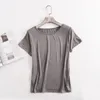 Kvinnors sömnkläder modal pyjamas rund hals sommar kort ärm sömn toppar lösa pijamas feminino t-shirt rumkläder damer hemkläder tshirt