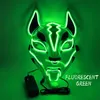 1pc Cold Light Glow Fox Mask Cosplay Party Scary Mask Masquerade Cos Knight Halloween Led Glowing Mask Accessories Toys For Adult JY26
