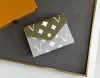 Skórzany portfel zippy krótki projektant Portfer Victorine Zipper Mones Torebka z oryginalnym pudełkiem