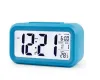 Plaststummet väckarklocka LCD -smart temperatur söt fotosensitiva sängar digital snooze nattljus kalender zza13028 ll