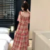 Casual Dresses 2023 Summer Dressed Girl Large Size Korean Version Självodling Fransk Camisole verkar tunn kaka kjol