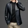 Men's Suits 2023High-quality Fashion All-in-one Trend Party Boutique Korean Version Slim Leather Blazer Casual Handsome Coat