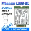 Dell DW5820E FIBOCOM L850-GL LTE/WCDMA 4G WWANカードモジュール0284DC 284DC 230725のモデム