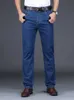 Classic Style Men's Black Blue Regular Fit Jeans Business Casual Stretch Denim Pants Male Brand Trousers 230316 L230726