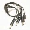 DC 5.5x2.1mm 1 Kvinna till 5 manlig splitterkraftadapter Kabel Strip Light CCTV -kamera / 10 st