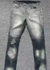 Ksubi Jeans Designer Hommes Violet Ripped Straight Regular Denim Tears Washed Old Long Black 5 CVT6