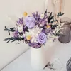 Dried Flowers Dried Natural Flowers Bouquet Rose Crystal Grass Eucalyptus Leaves Hydrangea Flower Wedding Marriage Decoration Accessori R230725