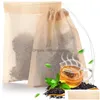 Herramientas de té y café 100 unids/lote bolsas de filtro desechables Dstring bolsa vacía para hojas sueltas y con infusor de papel sin blanquear Natural Drop D Otyfr