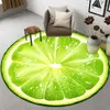 Teppiche Wassermelone Obst Runder Teppich Wohnzimmer Schlafzimmer Teppich Teppich für Wohnzimmer 3D Kinder runder Teppich Dekorative Nachttischmatte R230726