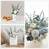 Dekorative Blumen, 6/12/18 Stück, künstliche Eukalyptusblätter, Pflanzen, Hochzeit, Party, Haus, Garten, Tischdekoration, Blumenarrangement, Girlande, Fake