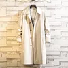 Hommes Trench Coats Printemps Hommes Trench Design Couleur Unie Poitrine Oversize Loisirs Ados Longs Manteaux Outwear Hombre Style Coréen Coupe-Vent 5Xl 230725