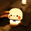 Blind box Bear Panda Led Night Light Lamp Bubu And Dudu Cute Animal Cartoon Nightlight for Kids Bedside Bedroom Living Room Decorative 230725