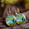 Van Gogh 's Painting Earrings Charm European French Hook Women's Earrings