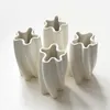 Figurines décoratives Vase en céramique abstrait simple et irrégulier Simulation Table florale Arrangement de fleurs Décoration de la maison Ornements
