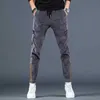 Mannen Imiteren Jeans Jogger Harem Enkel Gestreepte Losse Harajuku Stijl Beam Voeten Casual Broek Elastische Taille Hip Hop 230316 L230726