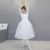 Stage Wear Tulle Ballet Long Skirts For Women Adults Swan Lake Costume Ballerina Bodysuit Dress Girls Romantic Clothes