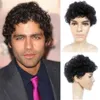 Short Men Straight Synthetic for Male Hair Fleeciness Realistic Natural Black Simulate Human Scalp Toupee Wigs245F