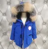 Bambini ragazze ragazzi moda Piumini antivento spedizione moda piumini d'oca cappotti da neve pelliccia di volpe argentata con cappuccio Piumini firmati per bambini vestiti junior