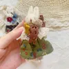 Scarves Johnature Sweet Little Fresh Mori Girl Fabric Cartoon Floral Dress Brooch Vintage Patchwork Lace Women Accessory