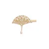 Party Favor YY Cool Style High-Grade Diamond-Embedded Fan Headdress Clip