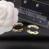 Classic Channel Design Diamond Earrings Designer 18K Gold Ploated oorbellen Nieuw Crystal Pearl Stud Design For Women Jewelry Mothers Day oorbellen Hoge kwaliteit sieraden