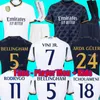 23 24 25 Bellingham Soccer Jerseys Football Shirt Real Madrids Vini JR Camavinga Alaba Hazard Asensio Modric Marcelo Final Football Jerseys Camiseta Men Kids Kit