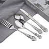 Servis uppsättningar Durtens Western 30st Set Set rostfritt stål i köket Köksformulär Knife Fork Sked Tabbspegel Silvervaror