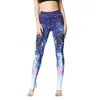 Active Pants Yoga Women Flower Printed High midje Sports Leggings Long Tights Push Up Trainer Running Trousers Workout Tummy Control
