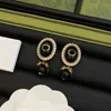 designer Orecchini a bottone Gioielli firmati Moda orecchino a cerchio in oro per le donne Borchie con diamanti Fidanzamento per la festa nuziale