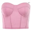 Débardeurs pour femmes Y2K Sexy Tube Tops Sans Manches Dos Ouvert Fishbones Poitrine Coupe Bodycon Gilets Couleur Unie Jokers High Street Portant Du Tissu