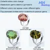 Bagues en grappe Diaspore Zultanite Gemstone Anneau réglable pour les femmes en argent sterling massif 925 Créé Changement de couleur Cadeau de mariage Fine Jewelry