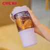Tumblers Cille 850 ml Tritan Anti Fall och Scald Student Cute Portable Outdoor Large Capacity Double Drinking Straw Cup 230725