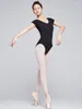 Vêtements de scène femmes entraînement corporel ballerine Dancewear dentelle v-back patinage danse Ballet Performance gymnastique justaucorps Costume Body