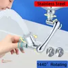 Zlew łazienkowy krany 1080 ° Uniwersalny obrót Głowa rozpylacza kranu do Aerator Bubbler Kitchen Washbasin Robot Ramię miedź 230726