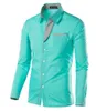 Мужские повседневные рубашки мужская мода с полной рукавом рубашка мужская дизайн Slim Fit Формальное платье 14 цветов размер M4XL 230726