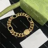 Роскошные золотые ожерелья для браслетов дизайнерские блокировки буквенных наборов ювелирных изделий с коробкой