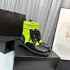 Motorcycle boots Designer Boots high quality shoes Autumn Winter Womens For Slip-On Round Toe Ankle Boats Men Buckle Motorcycle Luxurious Ladies Brand Short