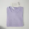 ; Lulus Women'sTシャツ2024 LL-0女性ヨガTシャツレディースTシャツ高弾性通気性ランニングトップクイック乾燥シームレスショートスリーブスポーツサイクリングジムWEAR LU GOOD