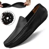 Dress Shoes Genuine Leather Men Casual Brand Italian Loafers Moccasins Breathable Slip on Black Driving Plus Size 3747 230726