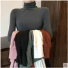 Vrouwen Truien 2023 Koreaanse Stijl Coltrui Vrouwen Lange Mouwen Stretch Vrouw Kleding Tops Basic Hemd Trui Winter