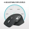 MT760L uppladdningsbar multi-Mode Wireless Mouse Ergonomic 3200 DPI Easy-Switch upp till 4 enheter Bluetooth Mouse Office Mice