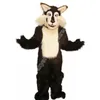 Costume de mascotte de loup noir Super personnalisé de haute qualité costumes à fourrure Costume de fête Anime en peluche Costume de jeu