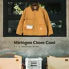 Kurtki męskie Maden American Retro Heavy Michigan Canvas Multi Pocket Khaki Lapel Thin Pleats Autumn Jacking Trench Płaszcz 230726