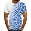 Мужская рубашка для футболок для мужчин 3D Оптическое иллюзия Принт с коротким рукавом топы моды градиент уличной одежды Хараджуку