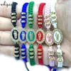 Bangle 12 Virgin Mary And Saint Jude Eyes Flat Drilled As Gifts And Prayer Have Exorcism Protection Function Many Color 230726