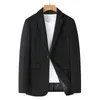 Abiti da uomo Blazer 8XL 7XL 6XL Blazer casual da uomo d'affari Taglie forti Giacca tinta unita Abito Abiti da lavoro Cappotti oversize Uomo Nero Grigio 230725