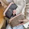 fashion Genuine leather PVC women designer retro wallets lady fashion casual zero card purses female zipper printing phone clutchs