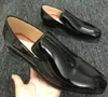 2023 En İyi Tasarımcı Erkek Siyah Resmi Ayakkabı Lüks C Marka Erkekler Patent Deri Ayakkabı Düğün Elbise Ayakkabı Boyutu 38-47
